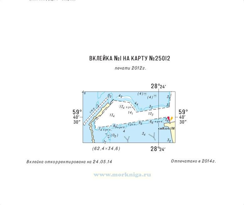Извещения мореплавателям. Вклейка 2 к ИМ № 4623 из выпуска 32 (2014 г.) на карту № 25012