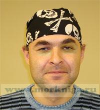 Бандана пирата черно-белая