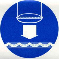 Знак ИМО. Место спуска спасательной шлюпки на воду (110)