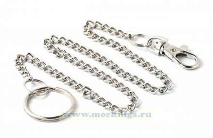 Цепочка для ключей, звенья средние (6-8мм.) общая длинна 30-40 см