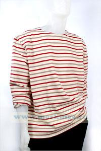 Футболка Meridien II Tri ecru/persan/ecorce с длинным рукавом полосатая р. XXL