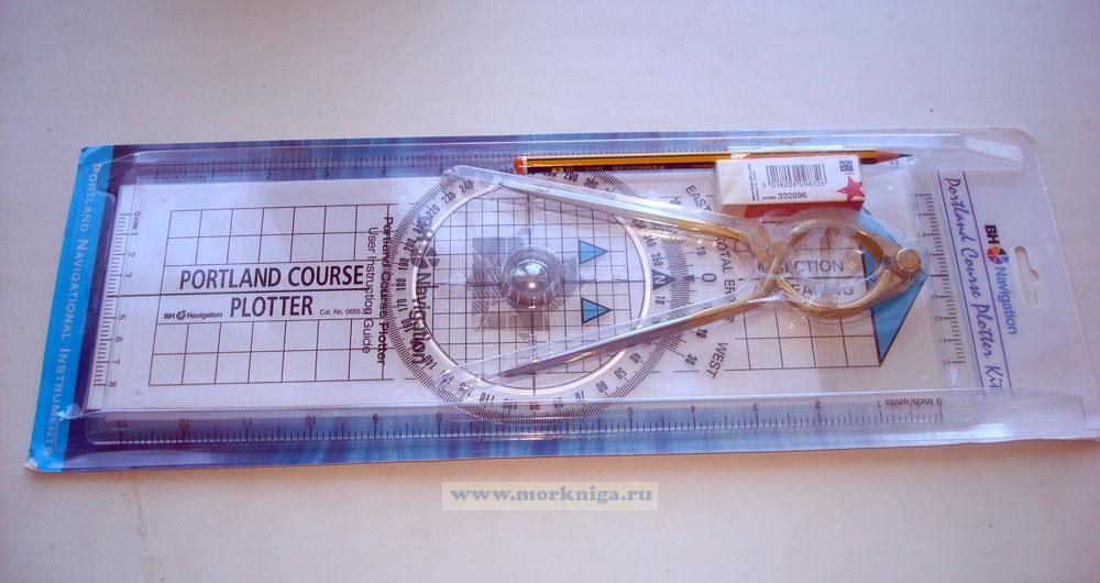 Плоттер для яхтсменов с измерителем + ластик и карандаш