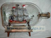 Корабль в бутылке. Пиратский корабль XVIII века