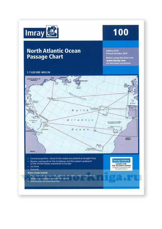 Chart 100 North Atlantic Ocean Passage Chart Северная часть Атлантического океана (1:7 620 000)