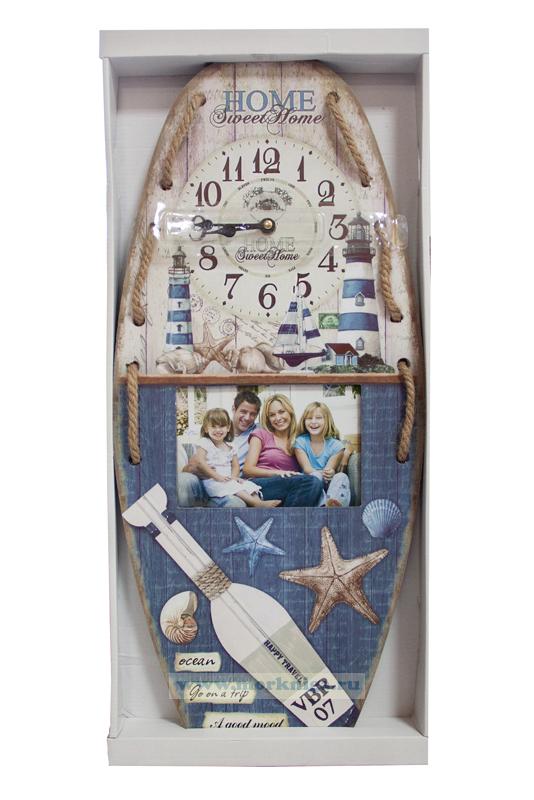 Часы настенные в форме лодки