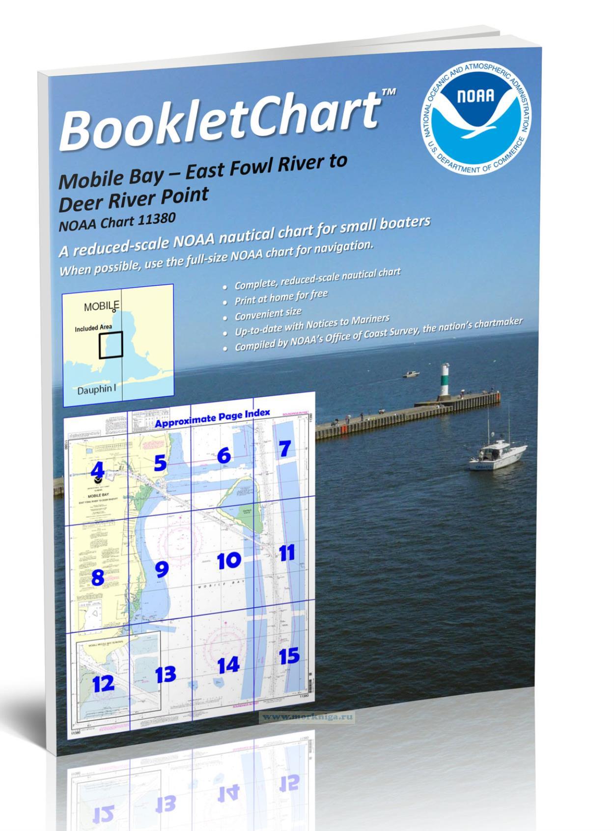 NOAA Chart 11380 Mobile Bay - East Fowl River to Deer River Point