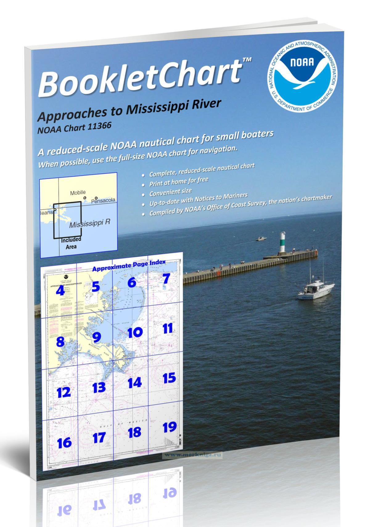 NOAA Chart 11366 Approaches to Mississippi River