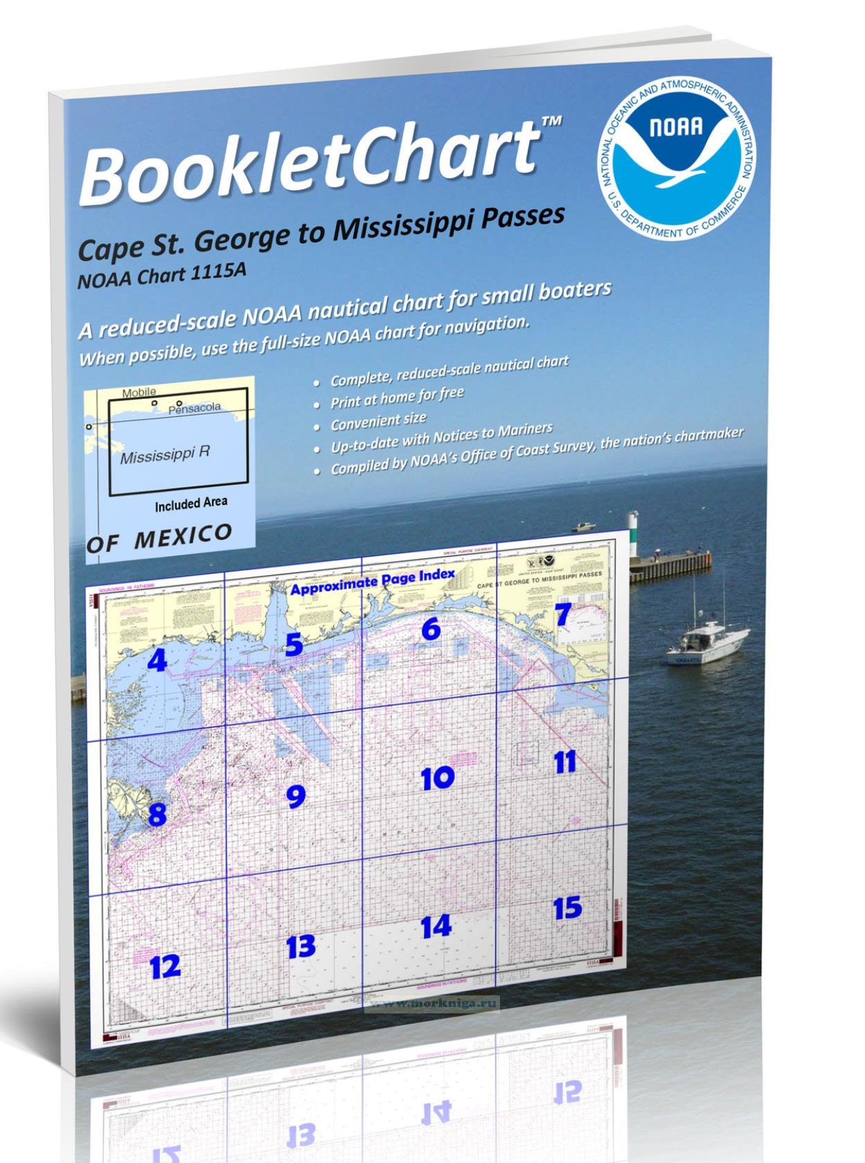 NOAA Chart 1115А Cape St. George to Mississippi Passes