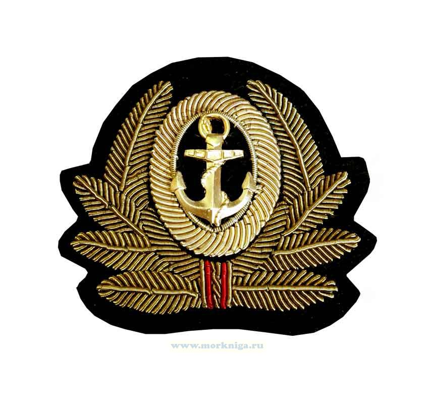Кокарда рядового состава ВМФ (золотая вышивка канителью)