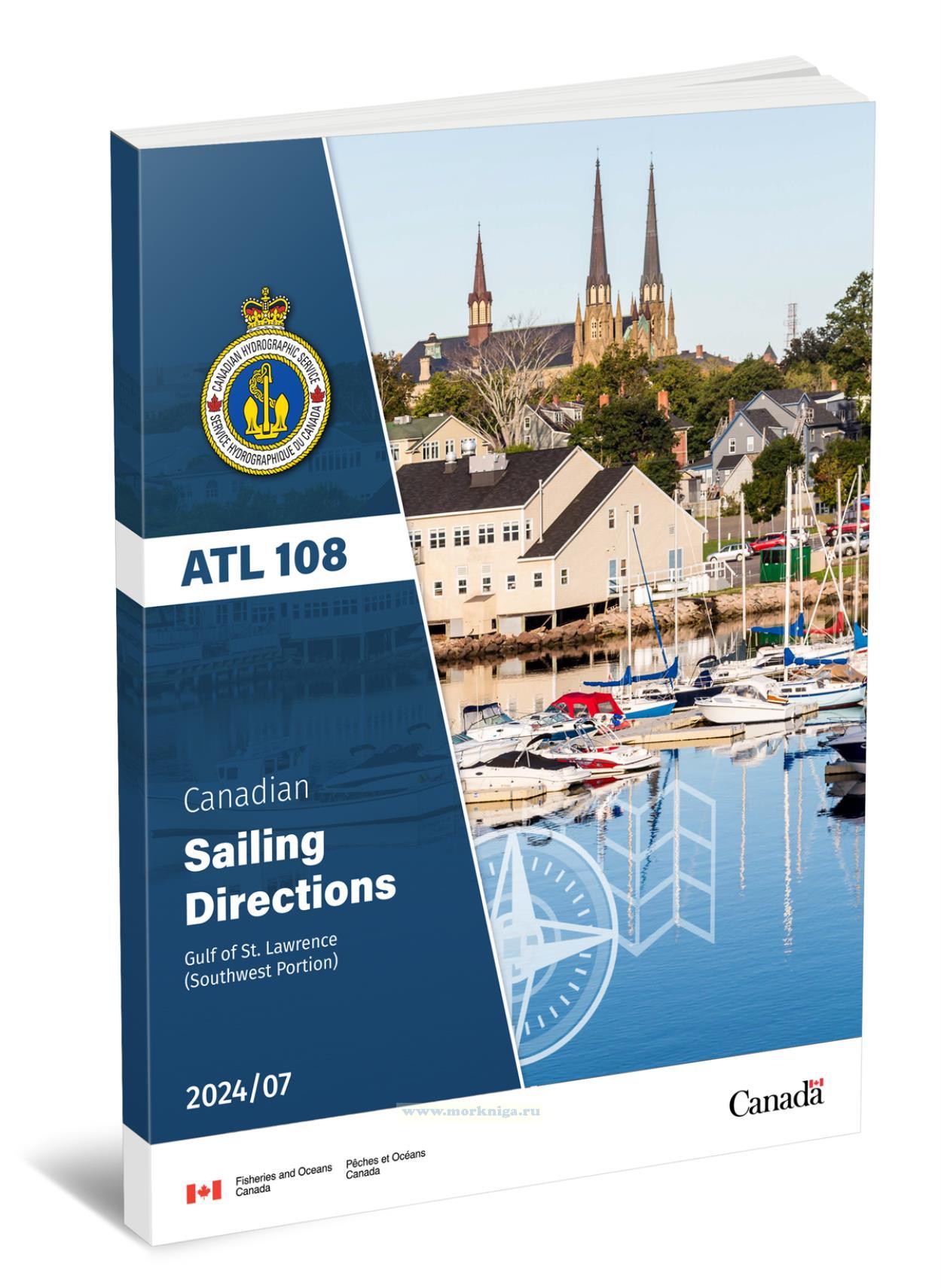 ATL 108 Canadian Sailing Directions. Gulf of St. Lawrence (Southwest Portion)/Канадские лоции. Залив Святого Лаврентия (юго-западная часть)