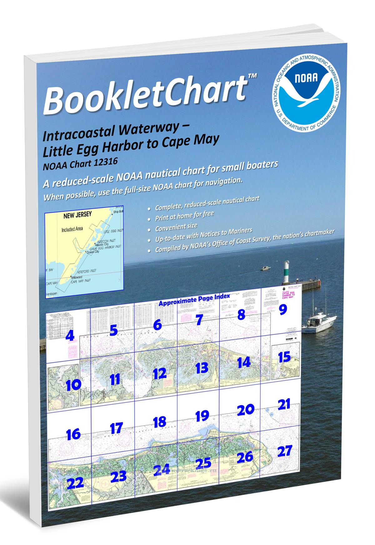 NOAA Chart 12316 Intracoastal Waterway - Little Egg Harbor to Cape May