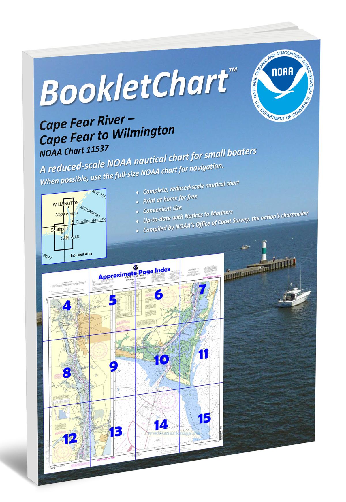 NOAA Chart 11537 Cape Fear River - Cape Fear to Wilmington