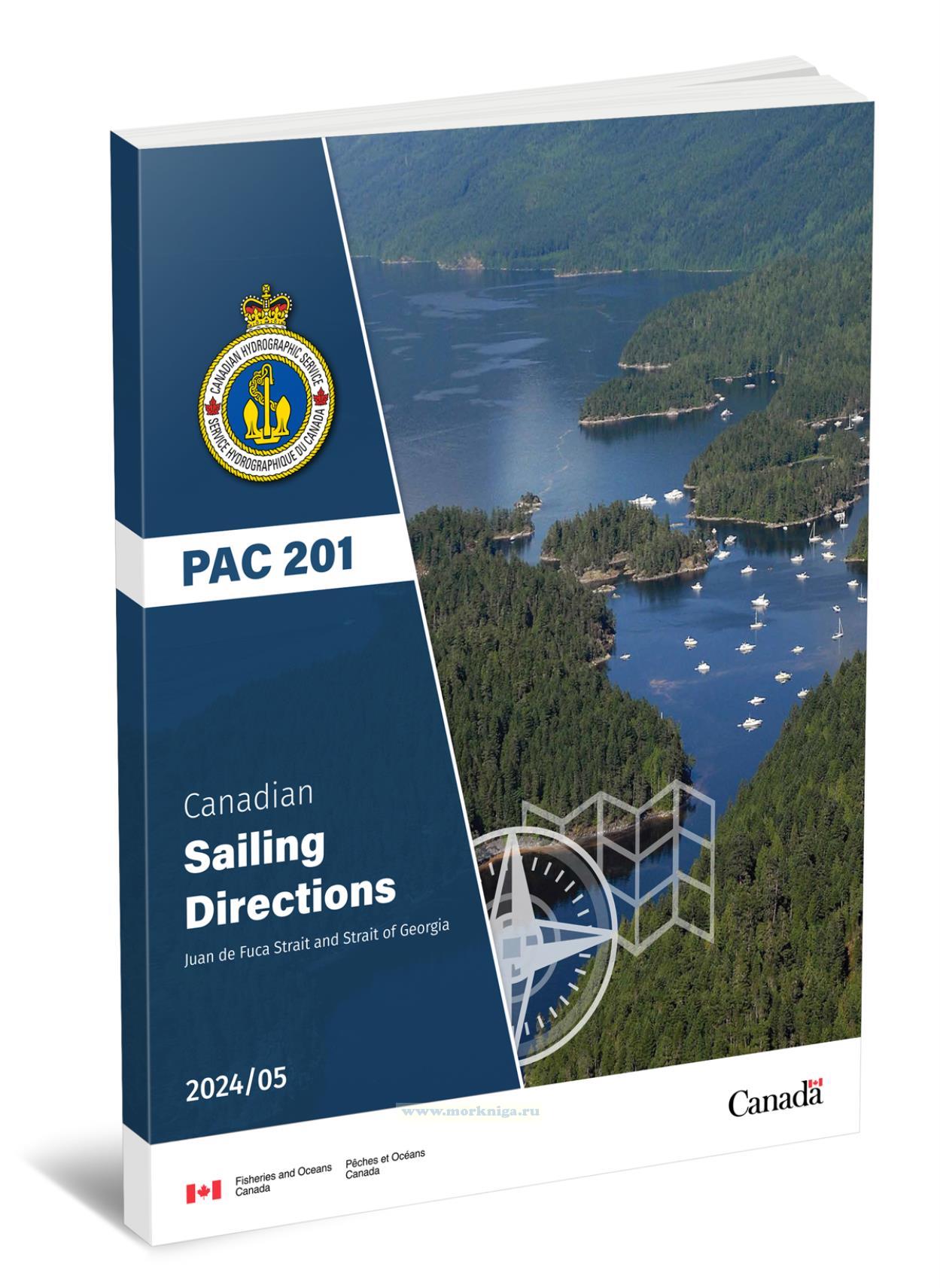 PAC 201 Canadian Sailing Directions. Juan de Fuca Strait and Strait of Georgia/Канадские лоции. Пролив Хуан-де-Фука и пролив Джорджия