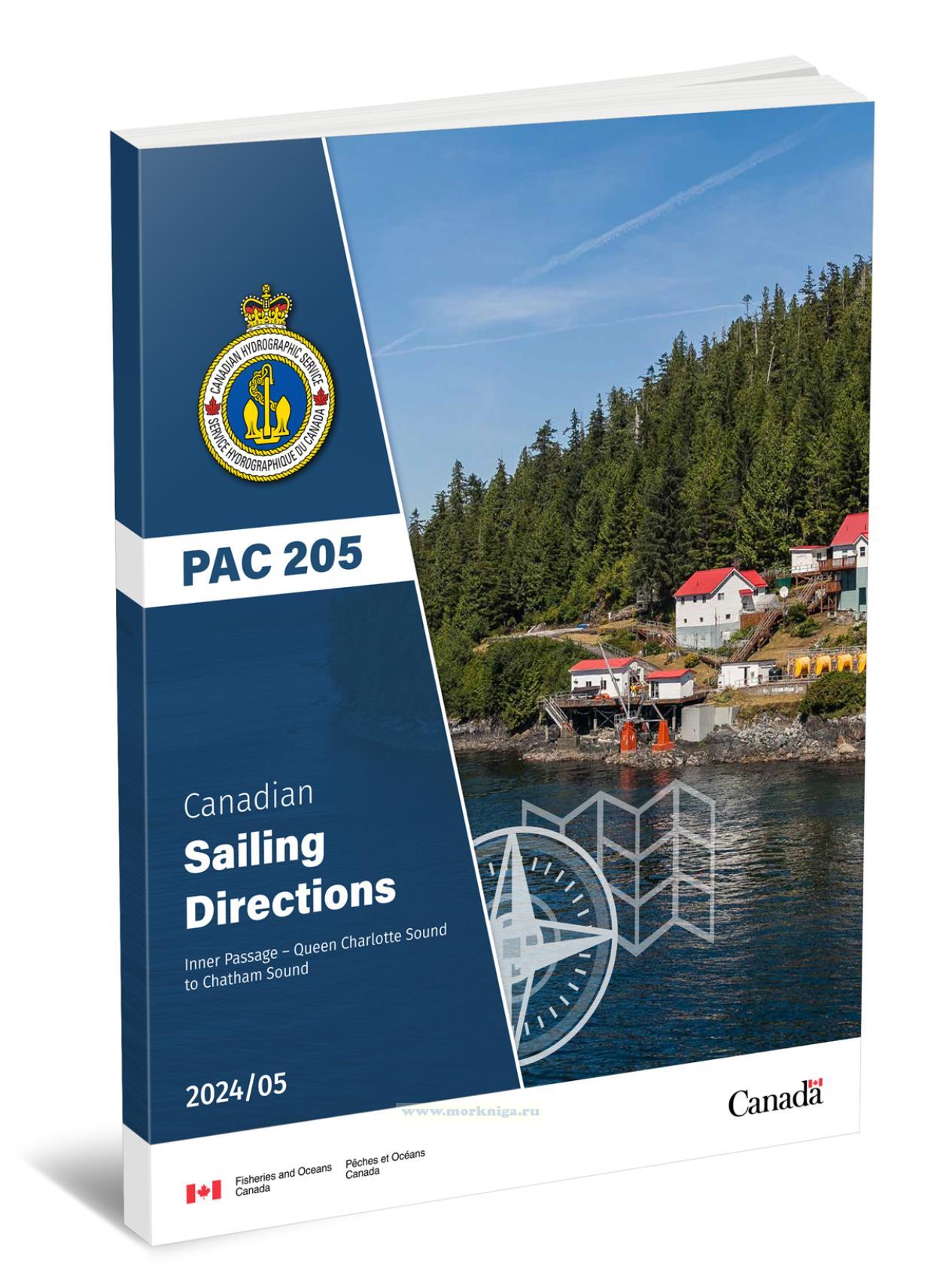 PAC 205 Canadian Sailing Directions. Inner Passage - Queen Charlotte Sound to Chatham Sound/Канадские лоции. Внутренний проход от пролива Королевы Шарлотты до пролива Чатем