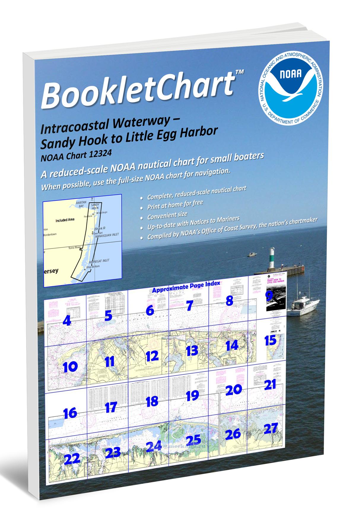 NOAA Chart 12324 Intracoastal Waterway - Sandy Hook to Little Egg Harbor