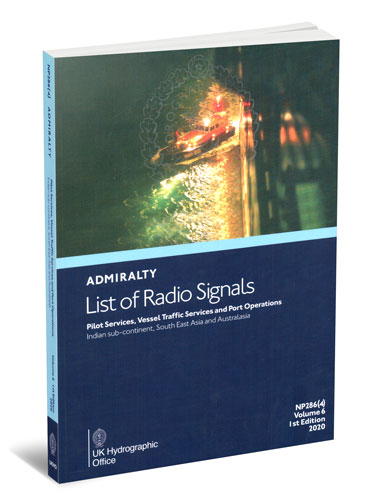 Admiralty list of radio signals. Vol 6. NP286(4) (ALRS). 2020. Pilot services, vessel traffic services and port operations.  Indian sub-continent, South EAST Asia and Australasia
