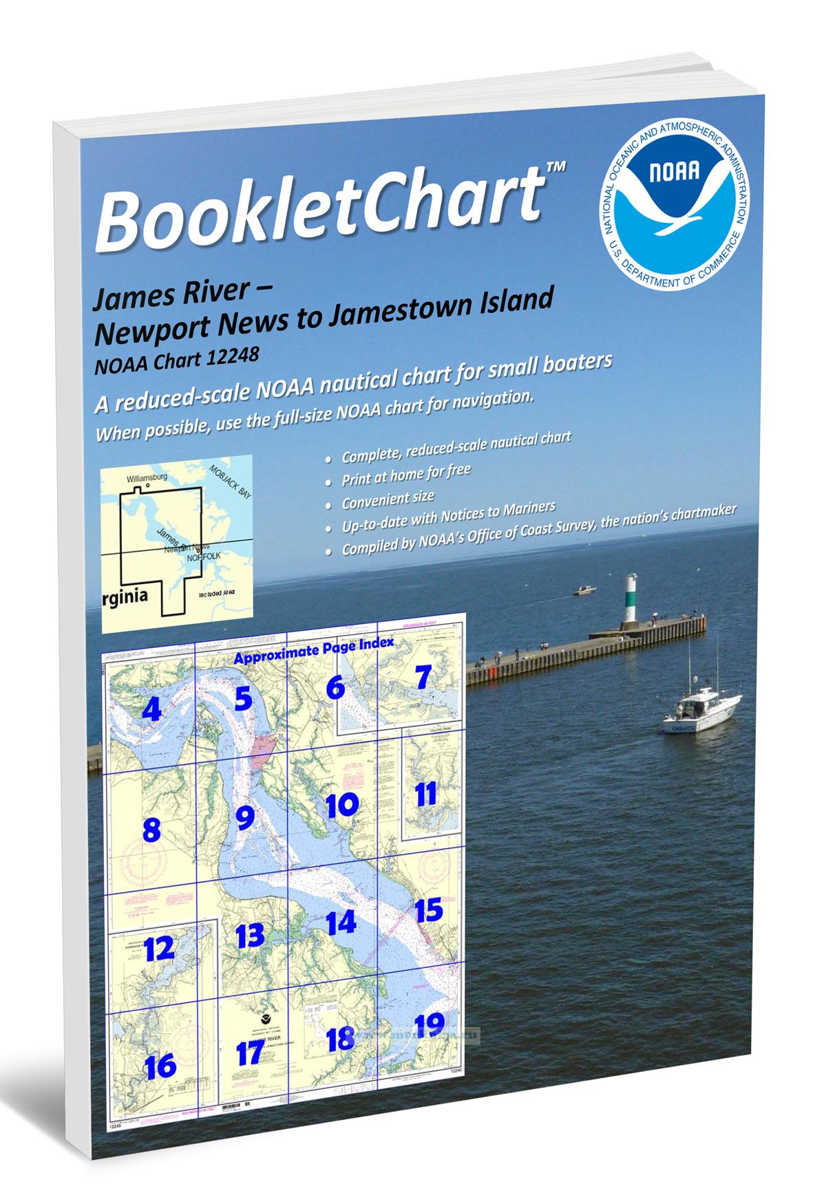 NOAA Chart 12248 James River - Newport News to Jamestown Island