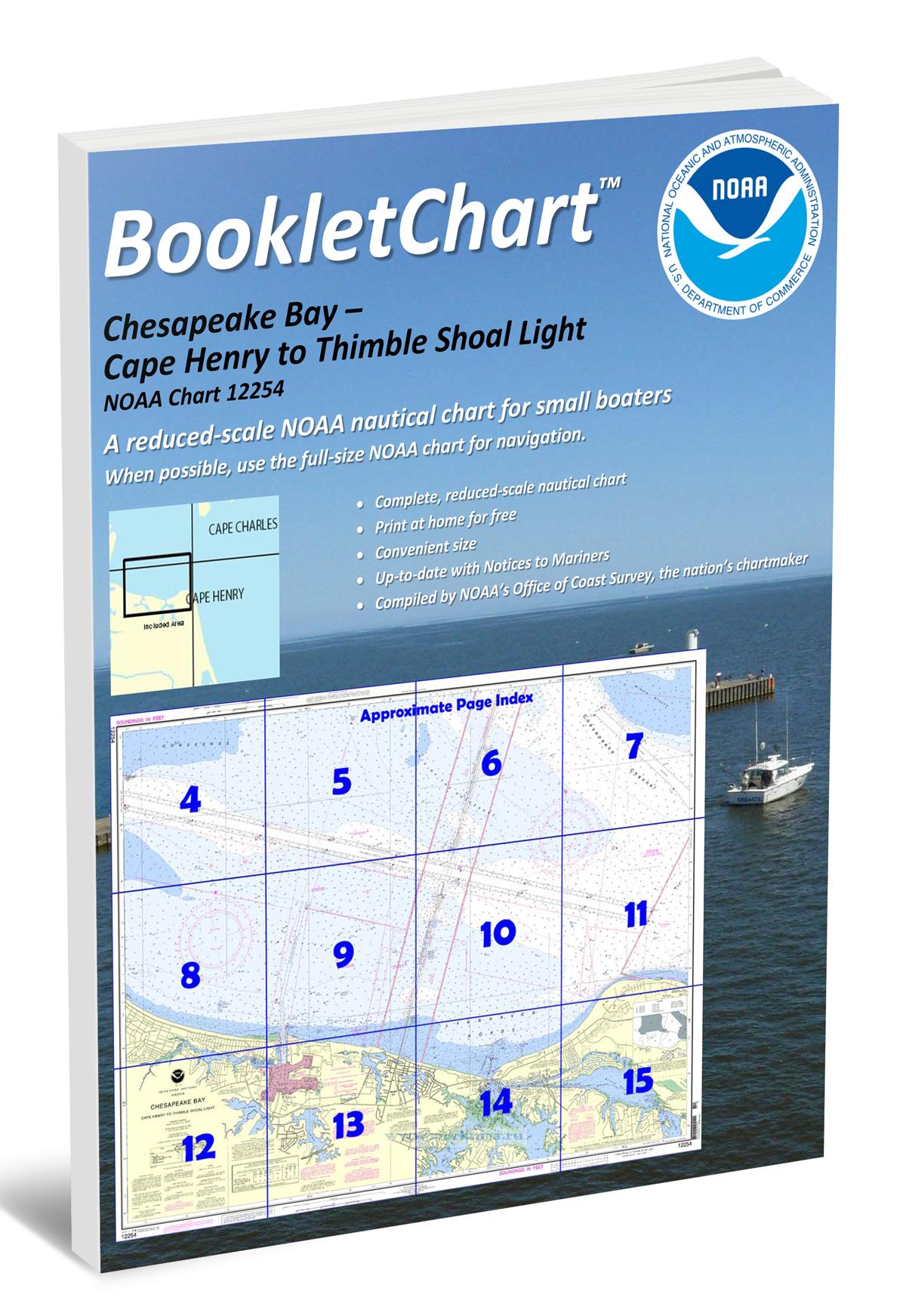 NOAA Chart 12254 Chesapeake Bay - Cape Henry to Thimble Shoal Light