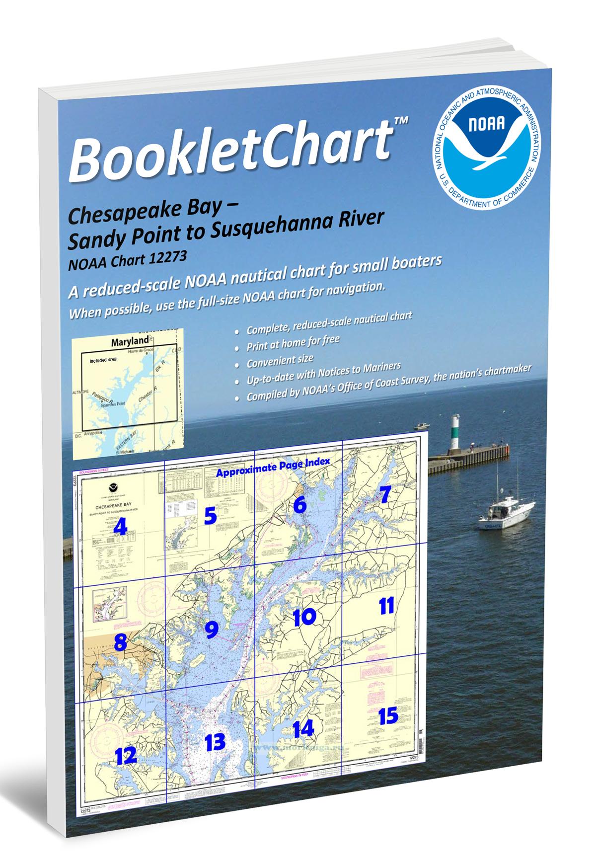 NOAA Chart 12273 Chesapeake Bay - Sandy Point to Susquehanna River