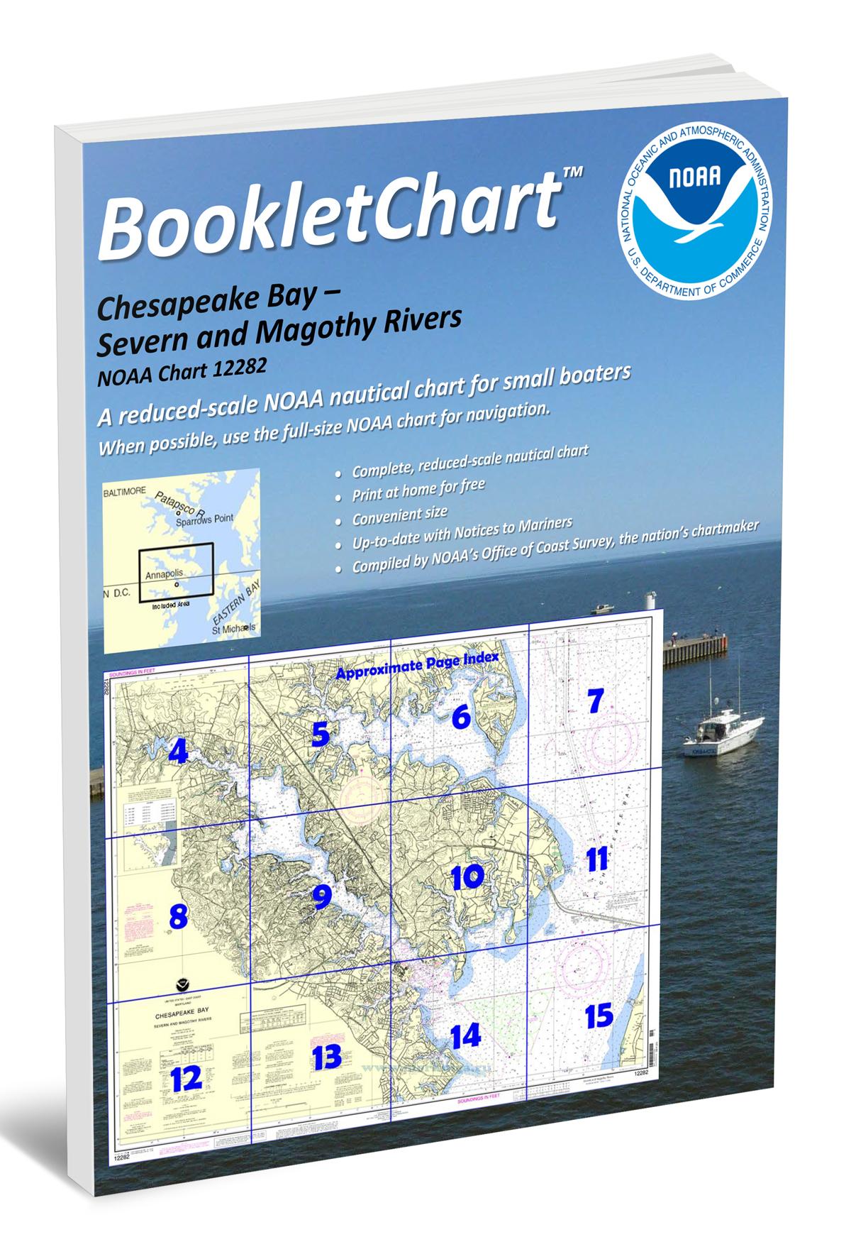 NOAA Chart 12282  Chesapeake Bay - Severn and Magothy Rivers