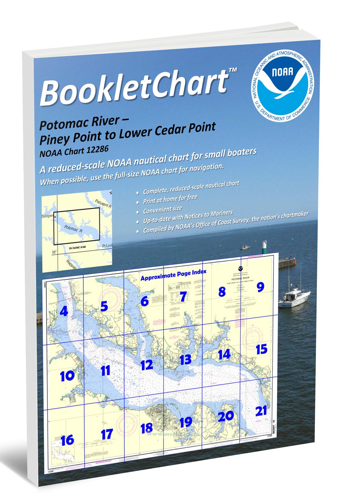NOAA Chart 12286 Potomac River - Piney Point to Lower Cedar Point