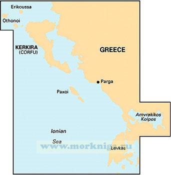 G11 North Ionian Islands Греция. Ионическое море, Керкира - Лефкас (1:185 000 )