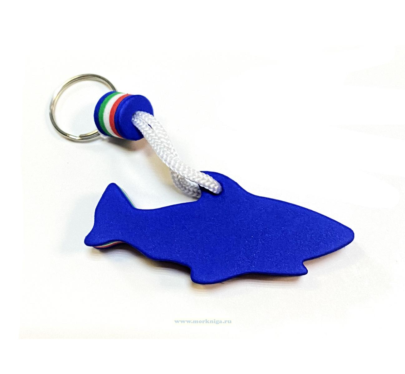 Фигурный брелок-поплавок для ключей (3,5х8,3 + 8,5 см, акула)