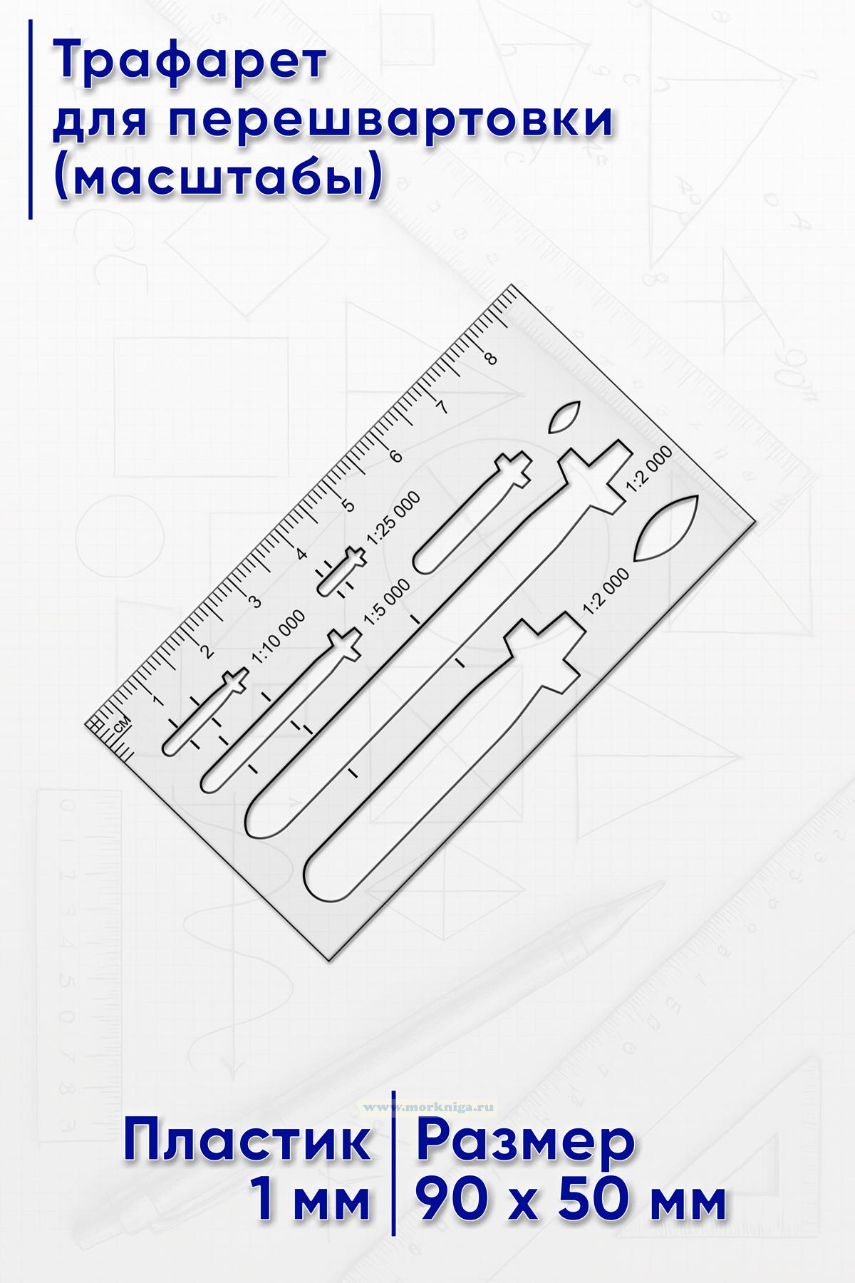 Трафарет для перешвартовки пл. пр 667БДРМ, пл пр. 971 (масштабы)
