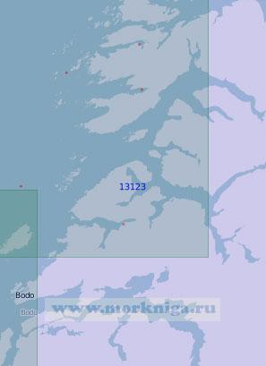 13123 Салт-фьорд и залив Фолла (Масштаб 1:100 000)