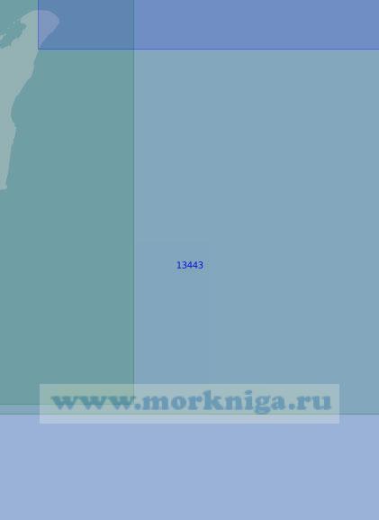 13443 Подходы к острову Новая Сибирь с востока (Масштаб 1:100 000)