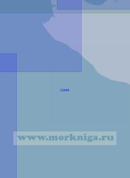 13446 Подходы к острову Новая Сибирь с юго-запада (Масштаб 1:100 000)