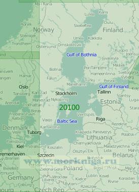 20100 Балтийское море (Масштаб 1:2 000 000)