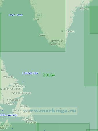 20104 Море Лабрадор и Девисов пролив (Масштаб 1:2 000 000)
