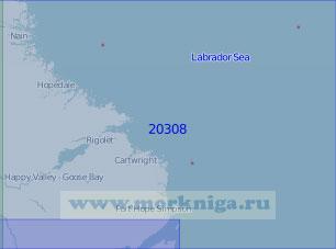 20308 Полуостров Лабрадор. От пролива Белл - Айл до бухты Порт - Манверс (Масштаб 1: 1 000 000)