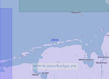 23214 От острова Гельголанд до острова Боркум (Масштаб 1:150 000)
