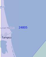 24805 Подходы к портам Тампико и Альтамира (Масштаб 1:100 000)