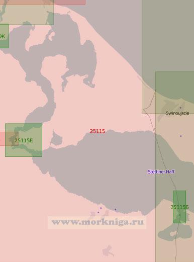 25115 Южная часть рукава Пенештром и залив Клайнес-Хафф (Масштаб 1:50 000)
