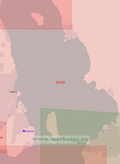 25156 Подходы к портам Копенгаген и Мальме (Масштаб 1:50 000)