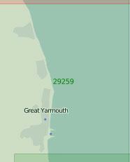 26259 Порты Грейт-Ярмут и Лоустофт с подходами (Масштаб 1:50 000)