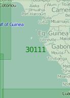 30111 От порта Ломе до порта Луанда (Масштаб 1:2 000 000)
