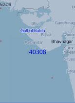 40308 От порта Карачи до бухты Виджаядург с заливом Кач и Камбейским заливом (Масштаб 1:1 000 000)