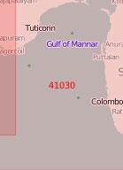 41030 От маяка Муттам до порта Галле с Манарским заливом (Масштаб 1:500 000)