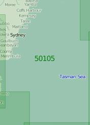 50105 Западная часть Тасманова моря (Масштаб 1:2 000 000)