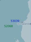 53039 Подходы к порту Уджунгпанданг (Масштаб 1:100 000)