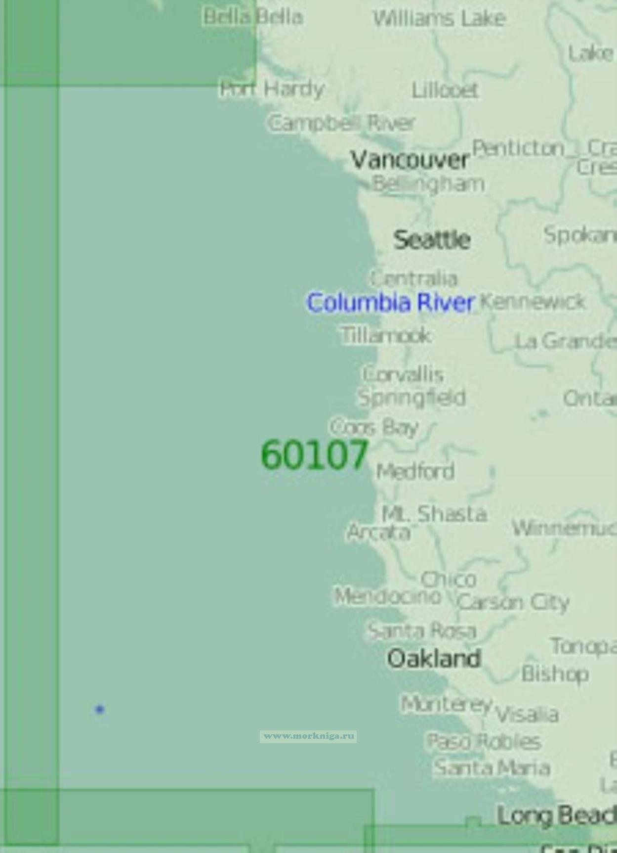 60107 От островов Королевы Шарлотты до порта Сан-Диего (Масштаб 1:2 000 000)