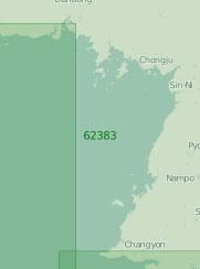 62383 Восточная часть Западно-Корейского залива (Ялу) (Масштаб 1:250 000)