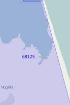 68125 Южная часть залива Ныйский и река Тымь от устья до селения Ноглики (Масштаб 1:10 000)