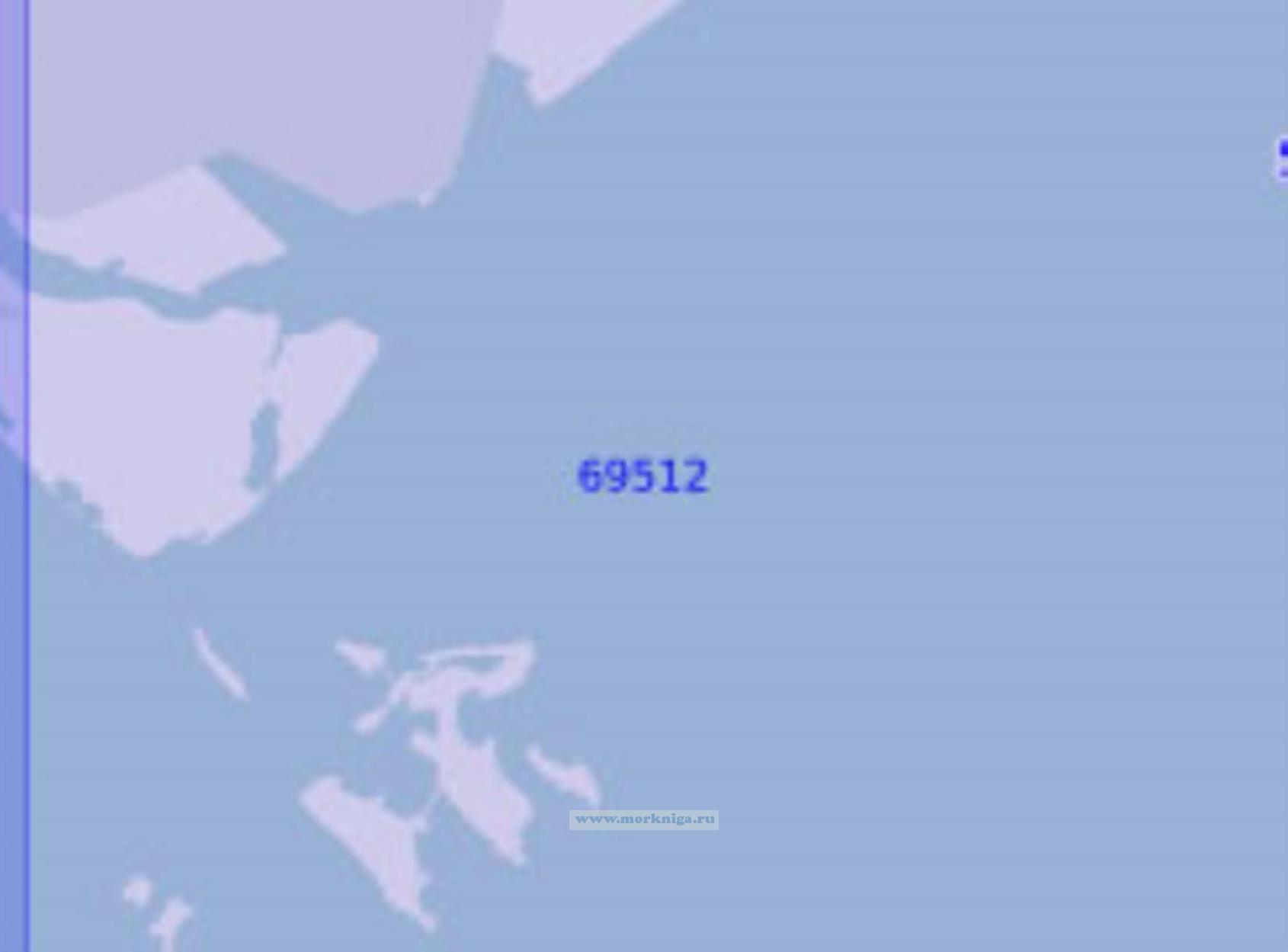 69512 Порт Сингапур. Гавань Кеппел с подходами (Масштаб 1: 10 000)