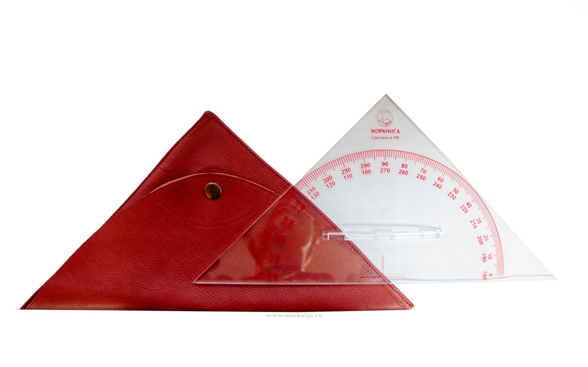 Транспортир штурманский (красный)