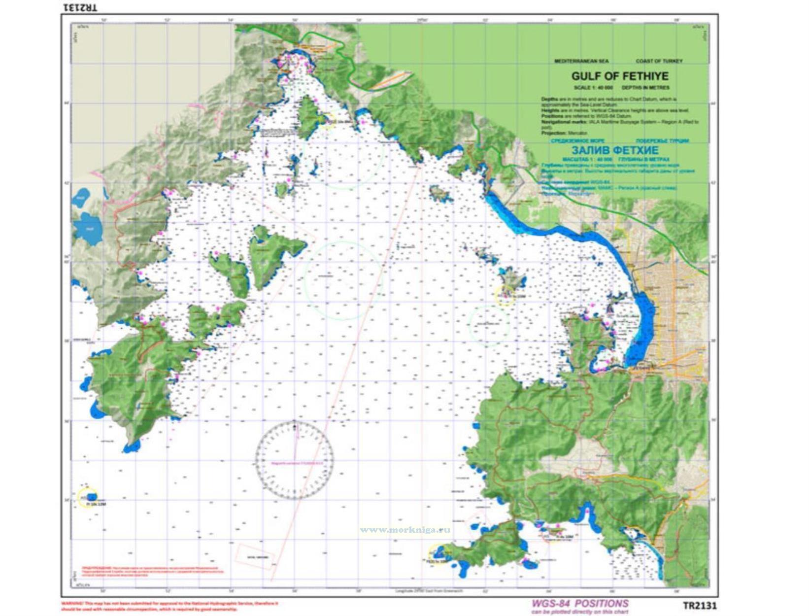 TR-2131 Средиземное море. Побережье Турции. Залив Фетхие. Mediterranean Sea. Coast of Turkey. Gulf of Fethiye